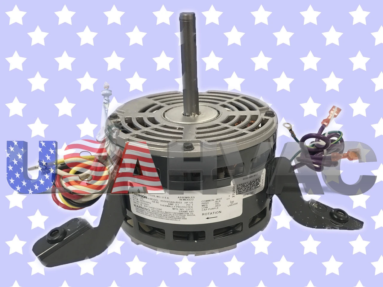 K55HXGAN8053 OEM US Motors Emerson Furnace Blower Motor USA HVAC